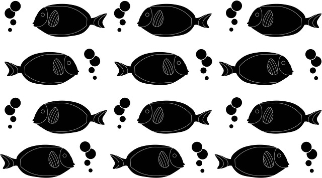 Free fish pattern background illustration