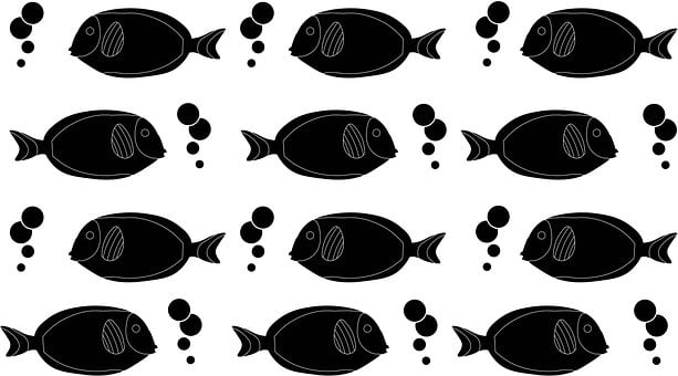 Fisk, Mønster, Bakgrunn, Bobler, Dyr