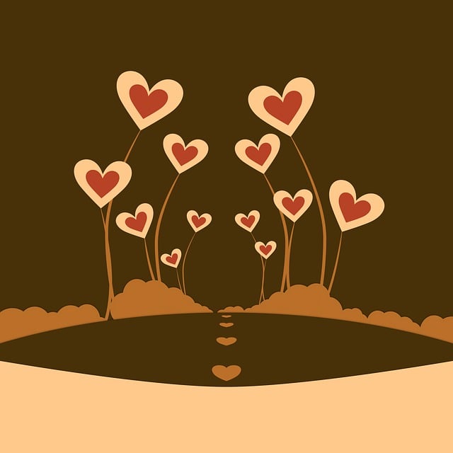 Free the luv path love in air kites balloons illustration