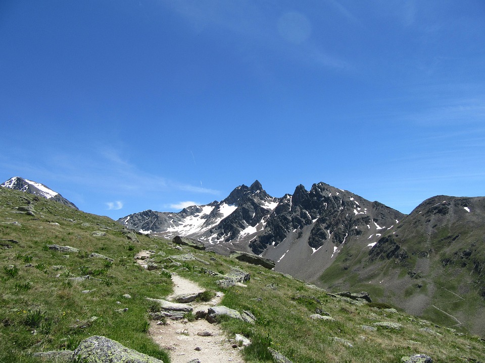 Mountains Blue Sky Path - Free photo on Pixabay - Pixabay