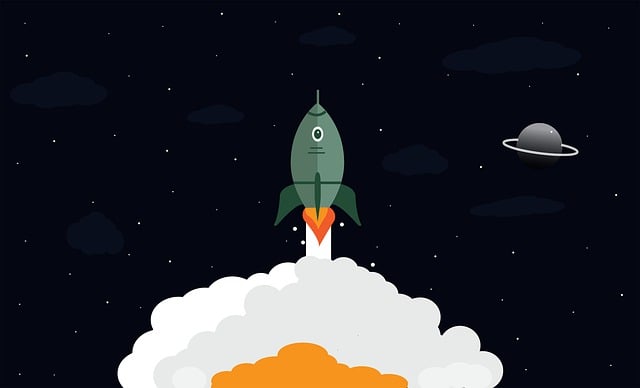 Free rocket spaceship cosmos illustration
