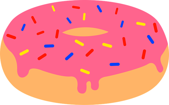 Free donut snack dessert vector