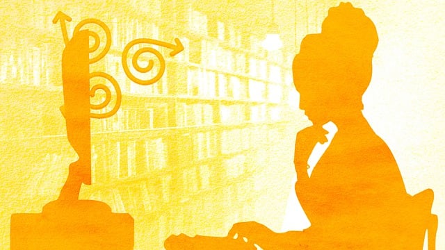 Free woman computer library illustration