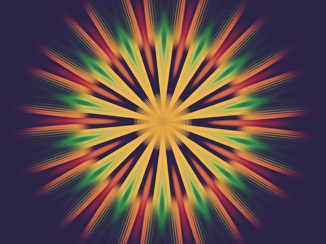 Free kaleidoscope mandala pattern illustration