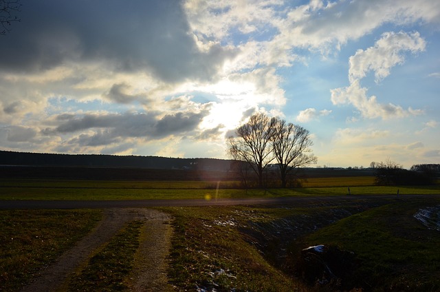 Landschaft, Sonnenuntergang, Natur