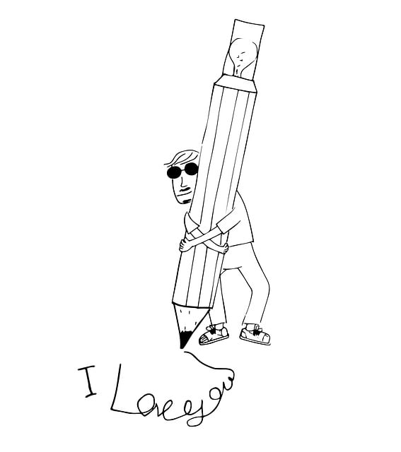 Download free HD stock image of Man Pencil Free man pencil writing illustration