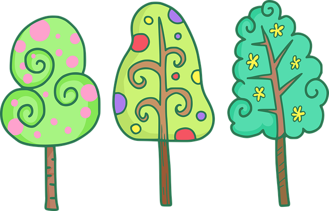 Free trees forest woods illustration