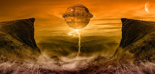 Free alien spaceship ufo illustration