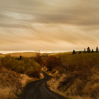 Free Winding Road Dramatic Sky photo and picture