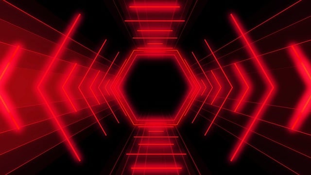 Fast red tunnel game artwork suited to a co-op chase and puzzle game.