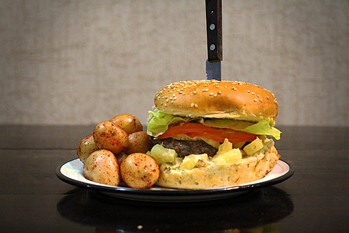 Free Burger Potatoes photo and picture