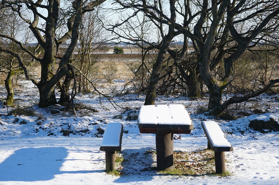 Bench Table Snow Rest Free photo on Pixabay