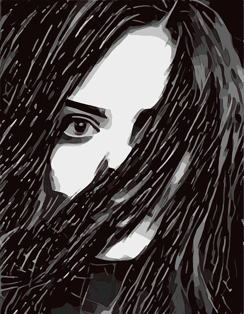 Femeie, Abstract, Alb-Negru, Ascuns