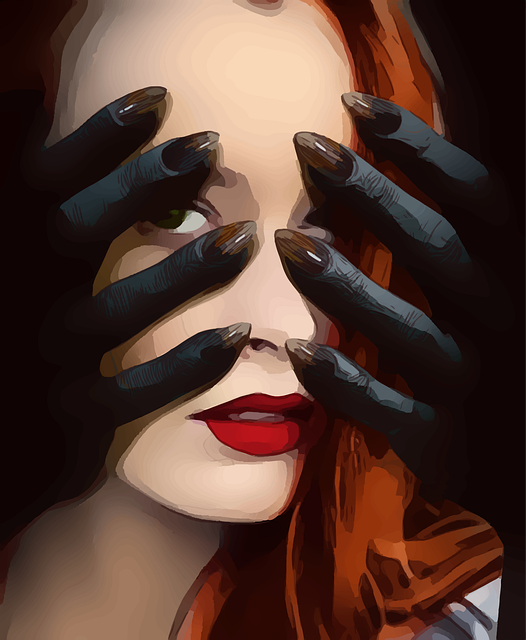 Free woman abstract lips vector
