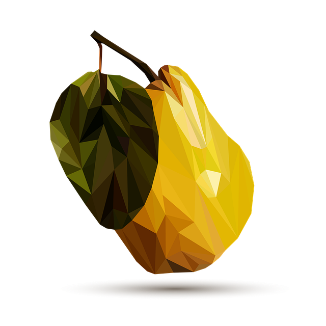 Download free HD stock image of Pear Fruit Free pear fruit low poly illustration