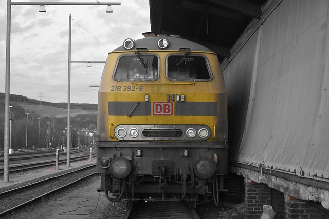Free Black And White Diesel Locomotive photo and picture