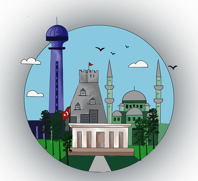 Free castle mausoleum ankara illustration