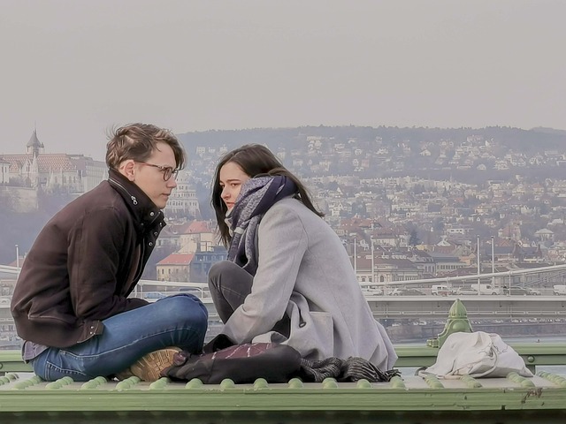 Amor, Chica, Guy, Adolescentes, Budapest