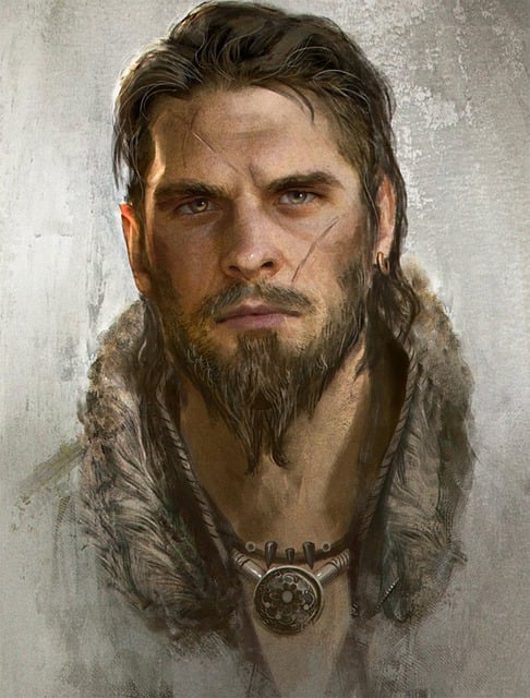 Download free HD stock image of Man Warrior Free man warrior portrait illustration