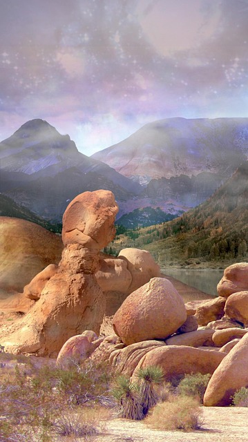 Fantasie, Landschaft, Wüste, Vertikal