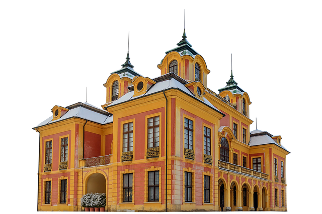 Free castle building architecture illustration