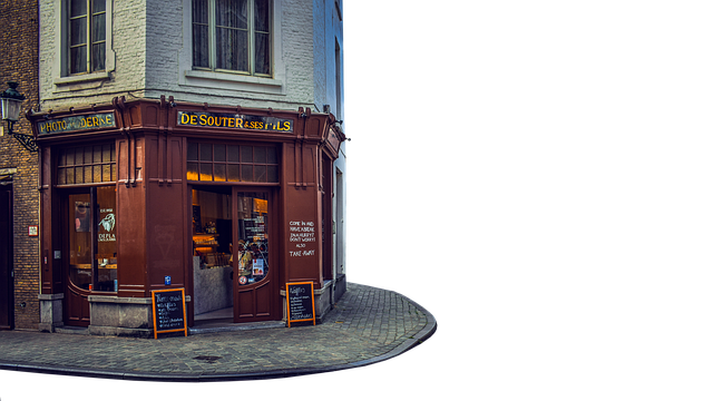Free building store facade illustration