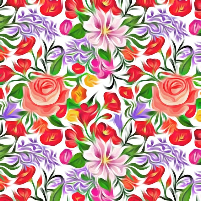 Free floral pattern wallpaper illustration