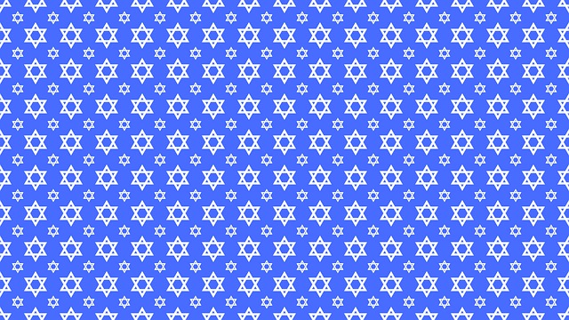 Free digital paper star of david pattern illustration
