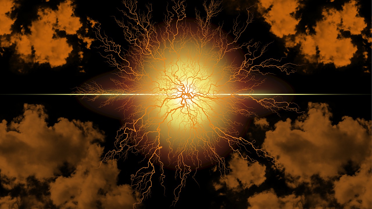 Free clouds thunder storm illustration
