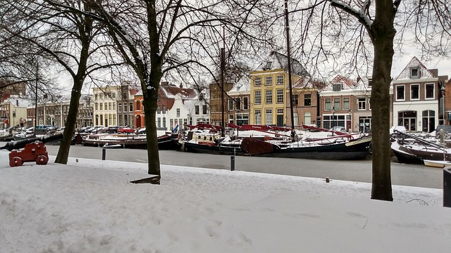 Free Winter Canal photo and picture