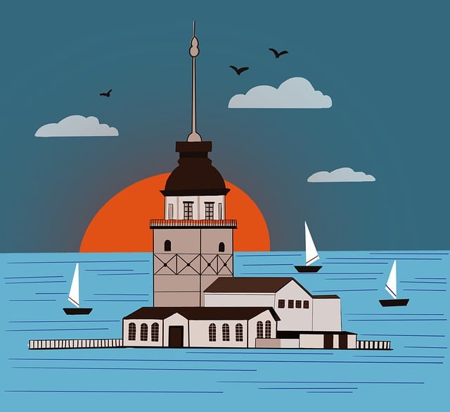 Jungfrauenturm, Turm, Meer, Insel, Ozean