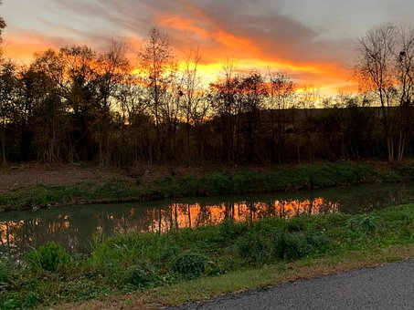 Free Sunset Stream photo and picture
