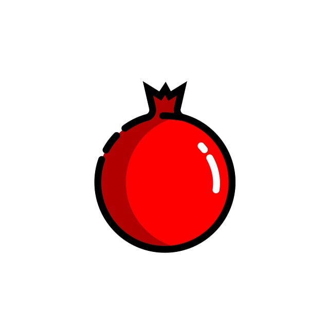 Free pomegranate fruit icon illustration