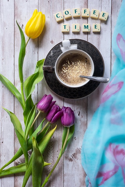 Café, Hora Do Café, Copo, Tulipa, Flores
