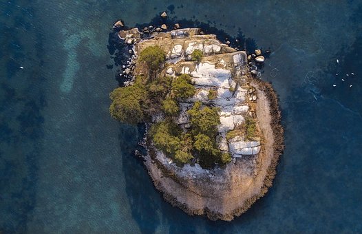 Insel, Schnee, Meer, Ozean, Wasser