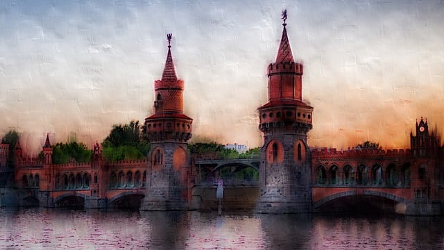 Free oberbaum bridge bridge photo art illustration