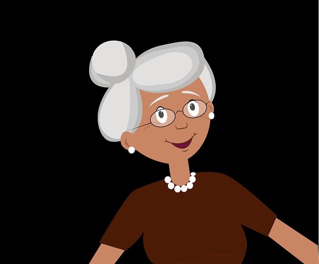 Free woman old smile illustration