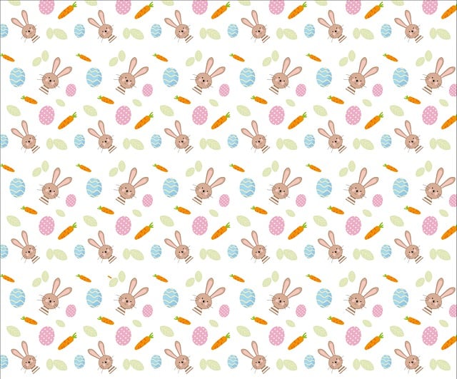 Free easter bunny pattern illustration