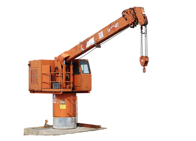 Free crane machine industry illustration