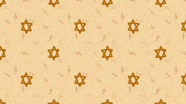 Free digital paper star of david pattern illustration