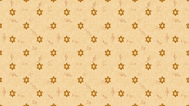 Free digital paper star of david pattern illustration