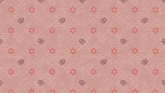 Free digital paper star of david pattern illustration