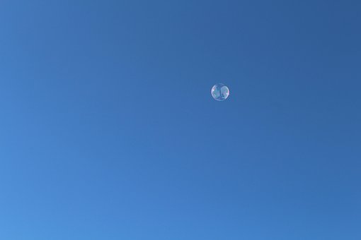 Free Blue Sky Soap Bubble photo and picture