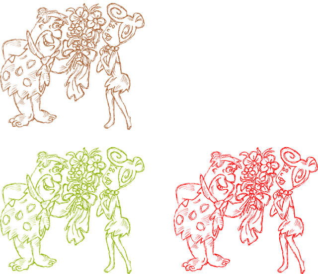 Free flinstons family love vector