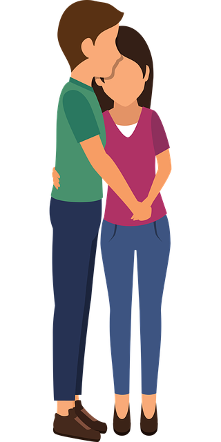 Free couple love valentine's day vector