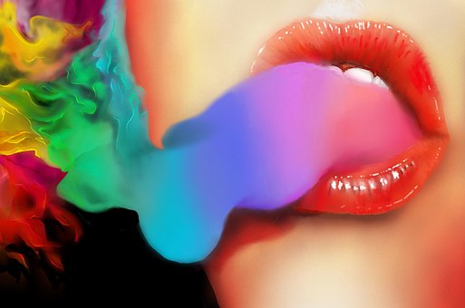 Lippen, Natuur, Rook, Regenboog