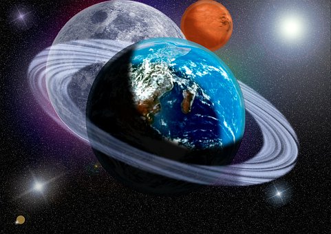 Planetas, Anel, Estrelas, Cosmos
