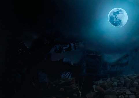 Cena, Photoshop, Manipulação, Imagem