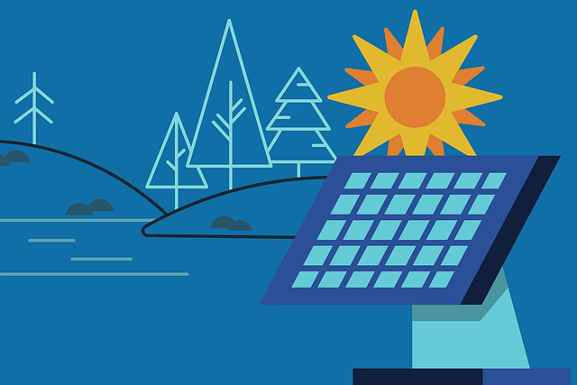 Free solar energy solar panel solar cells illustration