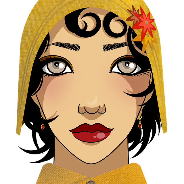 Free woman beauty flapper illustration